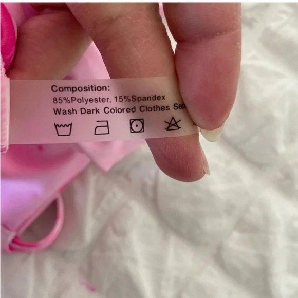 Zaful Pink Bikini with Tie-Dye Effect bikini top only - Picture 3 of 7